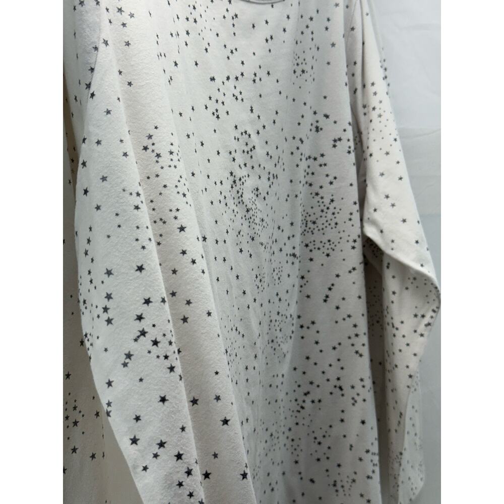 Coldwater Creek women’s 2X long sleeve T-shirt white/stars - Picture 5 of 9